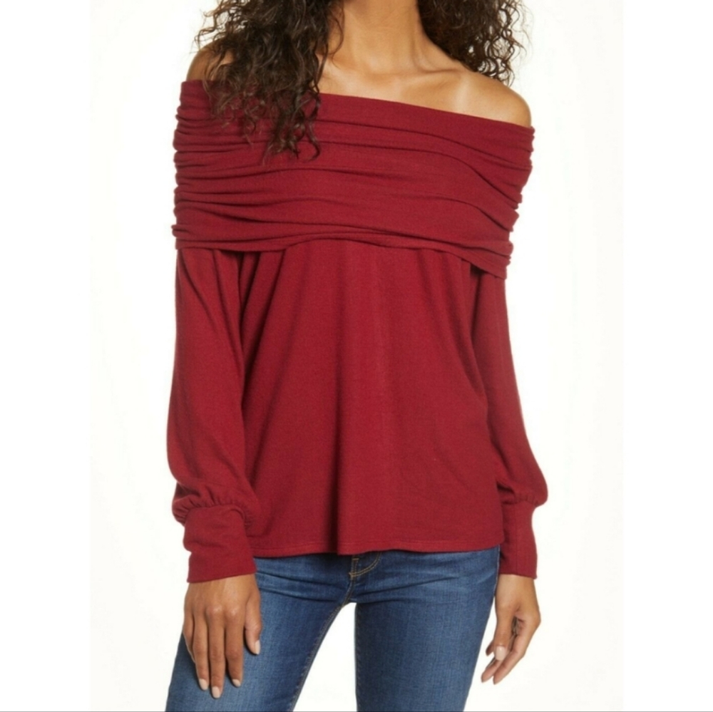 NWT Gibsonlook offshoulder blouse size XL